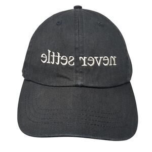 Never Settle Slideback Baseball Cap Black One Size Philadelphia Rapid Transit